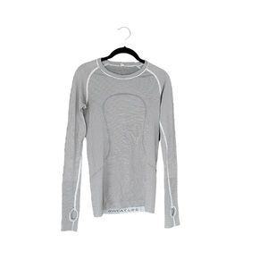 Lululemon Swiftly Tech Long Sleeve Crew White / White / Black Size 6
